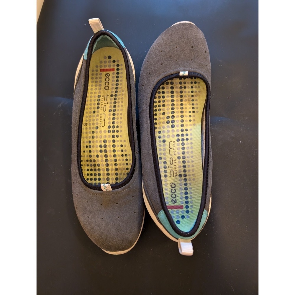 ECCO Biom Natural Motion Women's GRAY SLIP ON Comfort Ballet Flats SZ 40 9.5 US